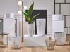 Vaso para plantas com efeito de mármore branco 28 x 28 x 34 cm MIRO_772757