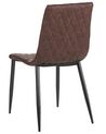 Conjunto de 2 sillas de comedor de piel sintética marrón/negro MONTANA_754498