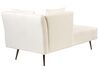 Right Hand Fabric Chaise Lounge White RIOM_877305