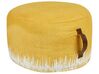 Bavlnená taburetka 50 x 30 cm žltá/biela KAWAI_903779