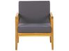 4 Seater Acacia Wood Garden Sofa Set Dark Grey PALLANO_823325
