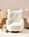 Cadeira para crianças forma de urso branco-creme MELBU_886808