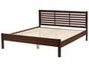Łóżko drewniane 160 x 200 cm ciemne CARNAC_677915