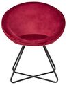 Krzesło welurowe czerwone FLOBY II_886113