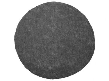 Tappeto shaggy grigio scuro tondo ⌀ 140 cm DEMRE