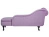 Chaise longue fluweel violet linkszijdig NIMES_696879