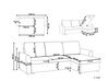 Canapé angle côté gauche convertible en tissu gris clair 3 places NESNA_720106