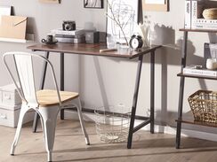 Työpöytä 100 x 50 cm tumma puu/musta VILSECK