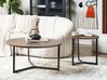 Set of 2 Coffee Tables Dark Wood with Black TIPPO _851653