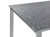 Zestaw ogrodowy stół szklany efekt granitu i 4 krzesła czarny COSOLETO/GROSSETO_881586