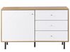 3 Drawer Sideboard Light Wood with White PALMER_760016