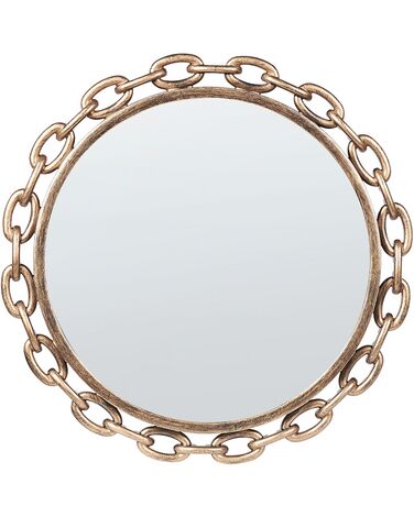 Kulaté nástěnné zrcadlo ø 46 cm zlaté YEBRA