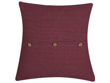 Cushion Striped 45 x 45 cm Red CAMPANULA