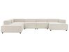Right Hand 5 Seater Modular Jumbo Cord Corner Sofa Off-White APRICA_907852