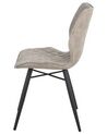 Set of 2 Fabric Dining Chairs Beige LISLE_724335