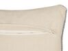 Set of 2 Cotton Cushions Geometric Pattern Orange and White 30 x 50 cm INULA_843148