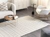 Teppich Wolle beige 160 x 230 cm geometrisches Muster PERTEK_855575
