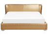 Łóżko skórzane 180 x 200 cm złote PARIS_282312