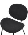 Lot de 2 chaises de salle à manger en tissu bouclé noir LUANA_873704