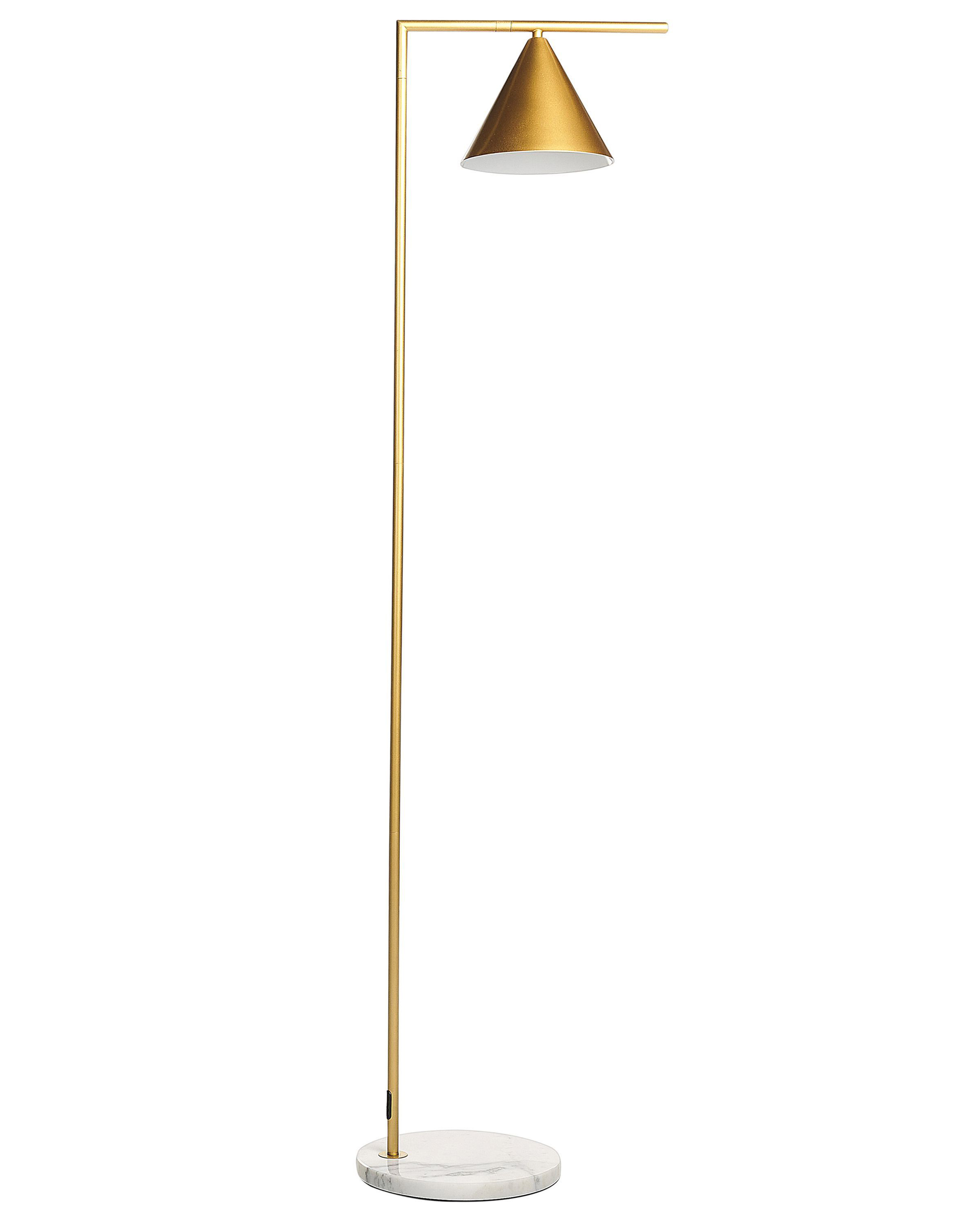 Lampa podłogowa metalowa złota MOCAL _867034