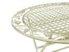 Salon de jardin bistrot table et 2 chaises en acier vert clair BIVIO_806666