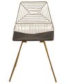 Set of 2 Metal Accent Chairs Gold BEATTY_868388