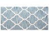 Teppich Wolle hellblau 80 x 150 cm marokkanisches Muster Kurzflor YALOVA_848663