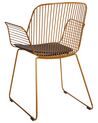 Set of 2 Metal Accent Chairs Gold APPLETON_907527