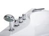 Banheira de hidromassagem de canto em acrílico branco com LED 205 x 146 cm TOCOA_762912