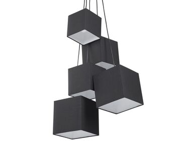 Moderná čierna závesná stropná lampa MESTA