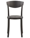 Sada 4 jídelních židlí plastových černých VIESTE_809143