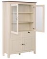 Cupboard with Glass Display Cream SEATLLE_810141