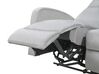 Sofá 3 plazas reclinable manual de terciopelo gris claro VERDAL_834996
