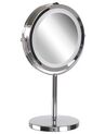 Spejl med LED ø 20 cm Sølv VERDUN_915714