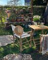 Set of 2 Bamboo Folding Chairs Light Wood and Off-White MOLISE_900700