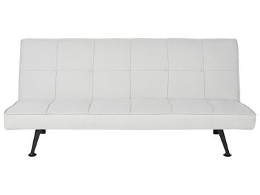 Sofá-cama de 3 lugares em tecido cinzento claro HASLE