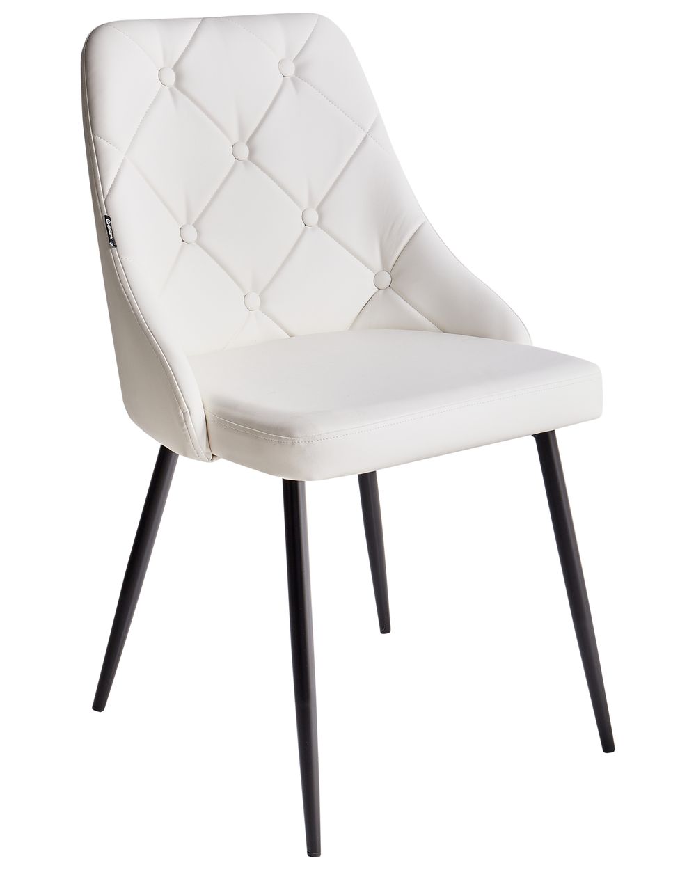 Set of 2 Dining Chairs Faux Leather White VALERIE Beliani.co.uk