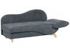 Chaise longue velluto grigio con contenitore lato destro MERI_780831