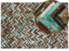Patchwork koberec z hovězí kůže v hnědo-modrých odstínech 160x230 cm AMASYA_515916