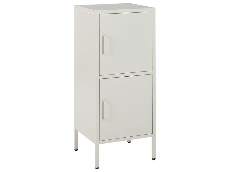 2 Door Metal Storage Cabinet White HURON_826205