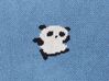 Manta infantil de algodón azul motivo pandas 130 x 170 cm TALOKAN_905418