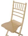 Set of 4 Wooden Chairs Gold MACHIAS_782819