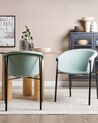 Set of 2 Fabric Dining Chairs Mint Green AMES_883792