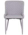 Set of 2 Fabric Dining Chairs Light Grey SOLANO_700558