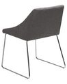 Conjunto de 2 sillas de comedor de poliéster gris oscuro/plateado ARCATA_808582