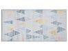 Vloerkleed polyester grijs/geel 80 x 150 cm YAYLA_755032