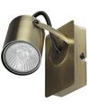 Set of 2 Metal Spotlight Lamps Brass KLIP_828814