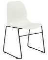 Set of 4 Dining Chairs White PANORA_873618