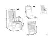 Összecsukható akácfa szék törtfehér párnával hatdarabos szettben TOSCANA_801006