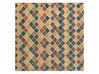 Teppich Wolle mehrfarbig 200 x 200 cm geometrisches Muster Kurzflor KESKIN_836631